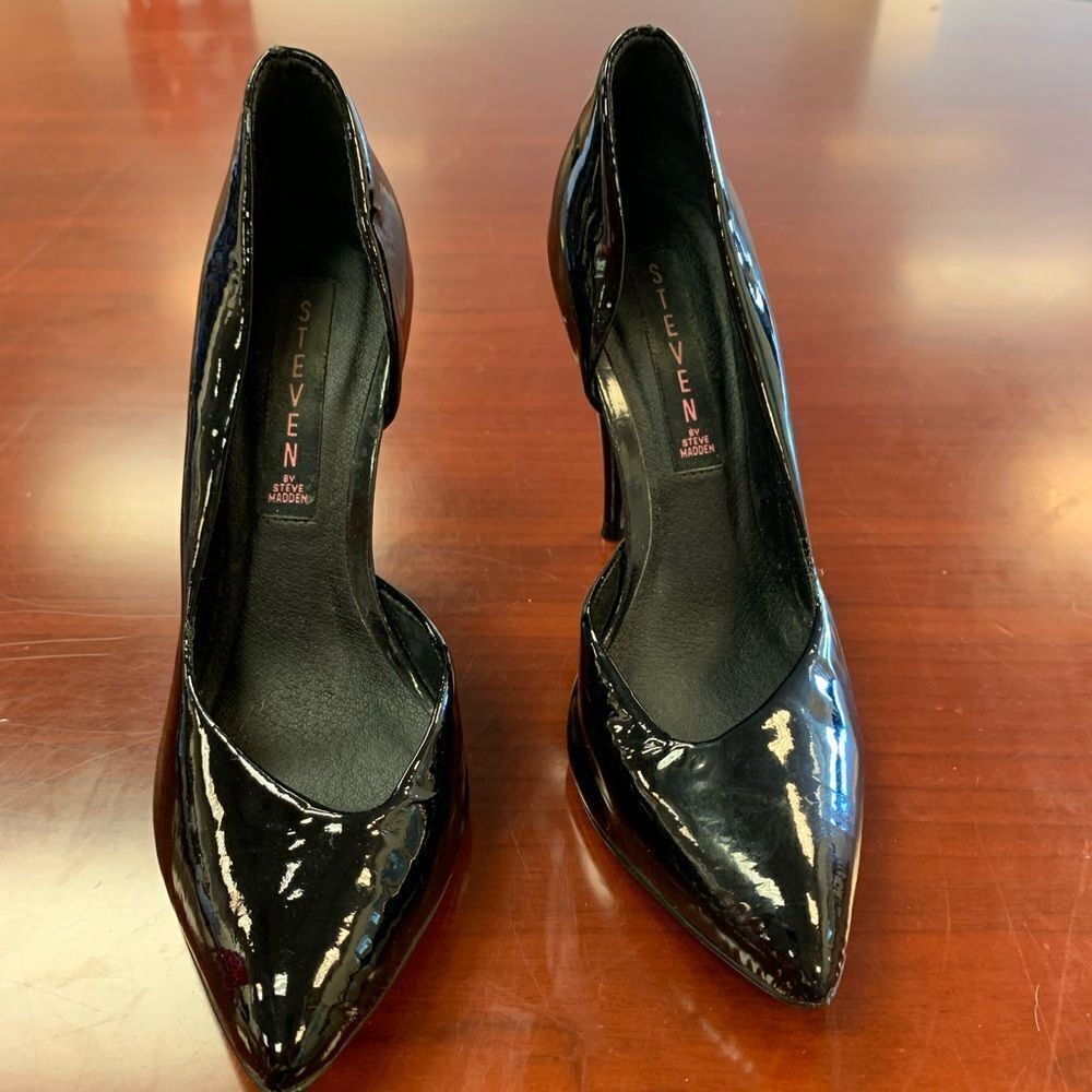 Steve Madden Krystel Half D’Orsay Patent Pumps 6